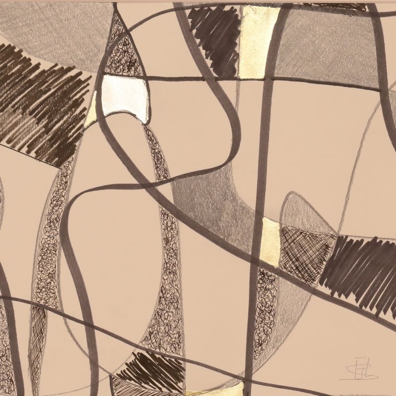 Gerda Spatz – Grafik mit Blattgold